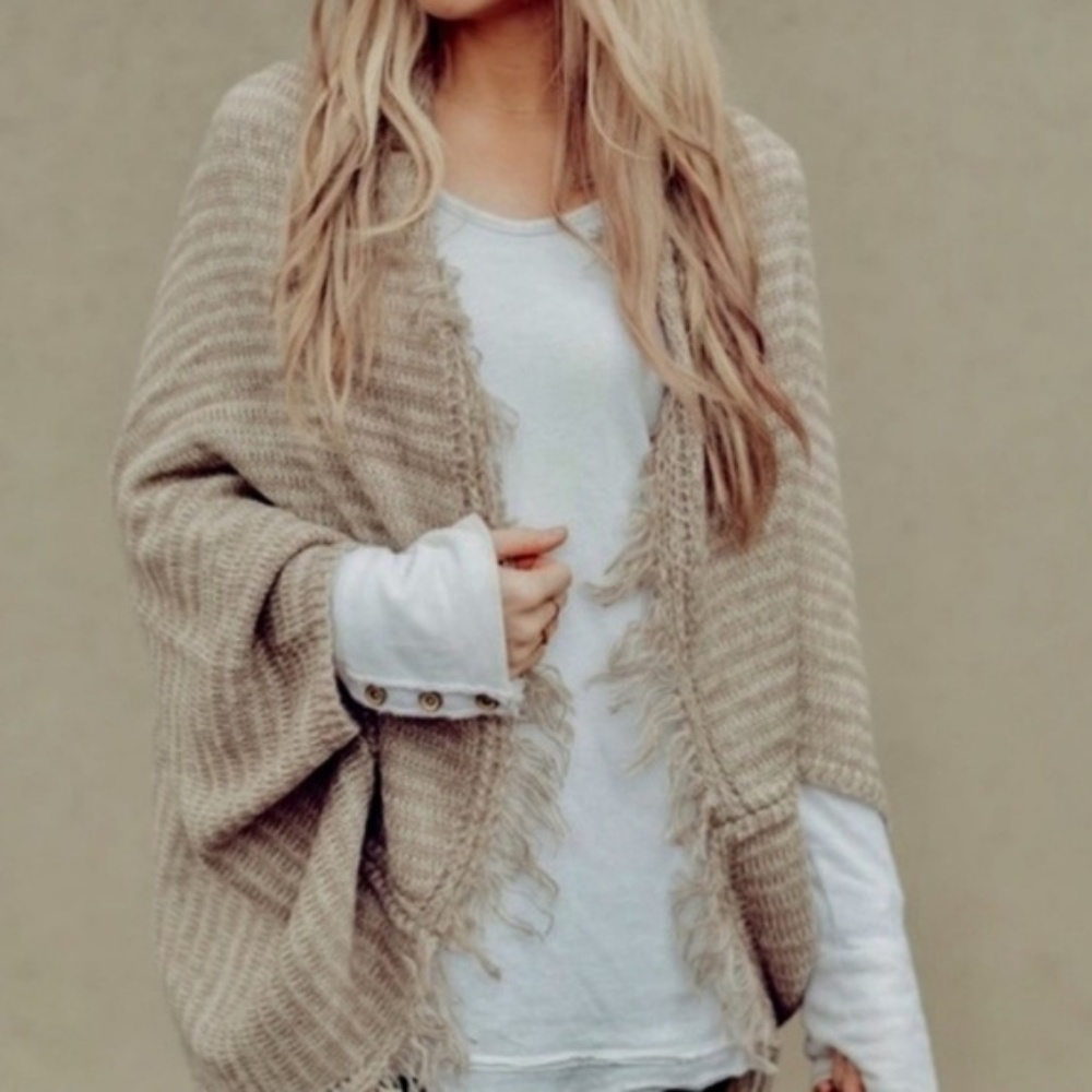 Knit Kimono Cardigan Wrap - Picture 2 of 5